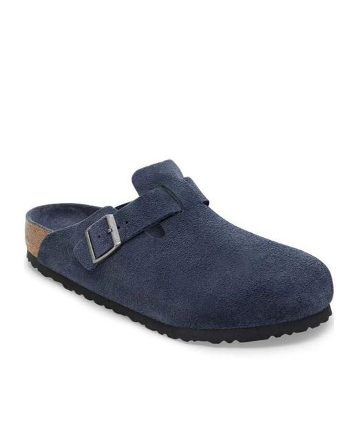 Birkenstock Blue Boston Buckled Slip-On Mules for men