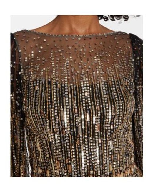Jenny Packham Multicolor Rhapsody Sequined Gown