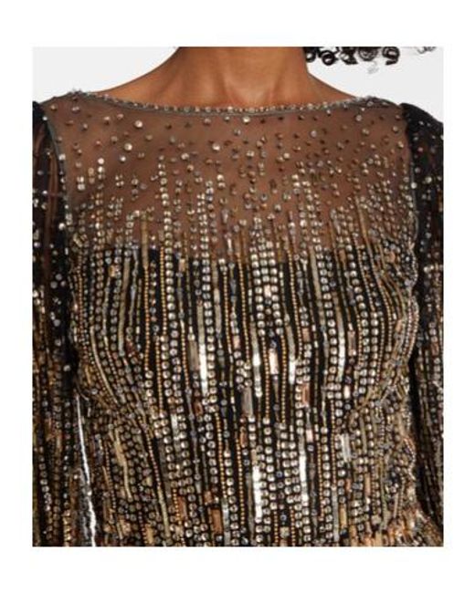 Jenny Packham Multicolor Rhapsody Sequined Gown