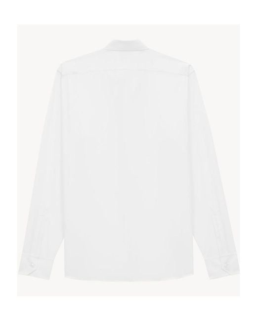 Saint Laurent White Button-Up Long-Sleeved Shirt for men