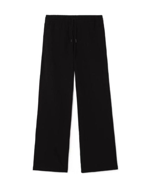 Burberry Black Check Label Cotton Track Pants