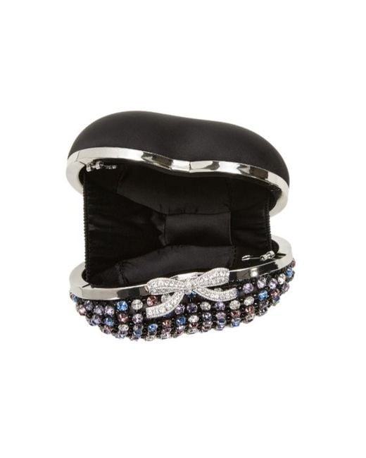 Self-Portrait Multicolor Embellished Heart Clutch Bag