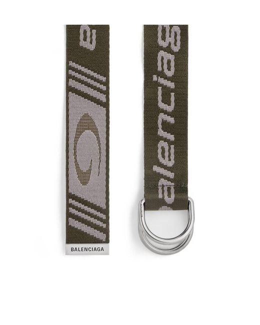 Balenciaga White D Ring Belt for men
