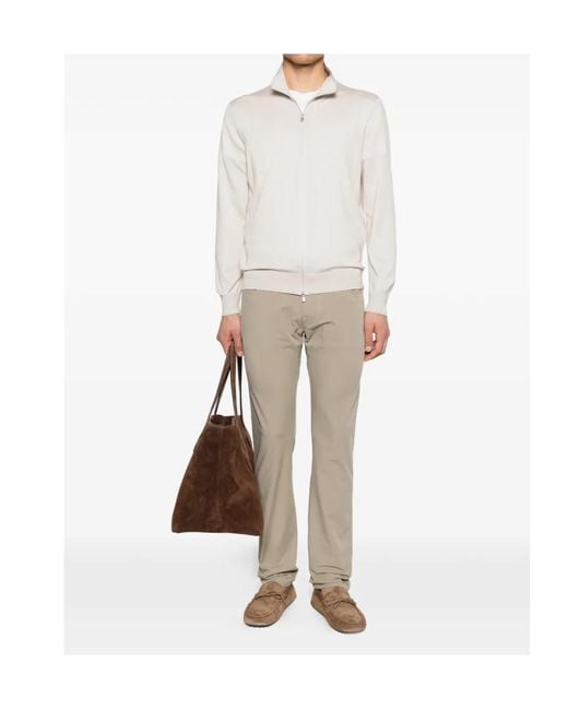 Jacob Cohen Natural Logo-Patch Trousers for men