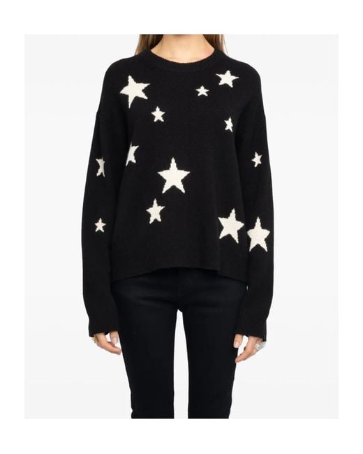 Zadig & Voltaire Black Long-Sleeve Knit Top