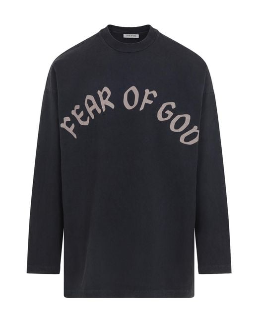 Fear Of God Blue Long Sleeves Tee for men