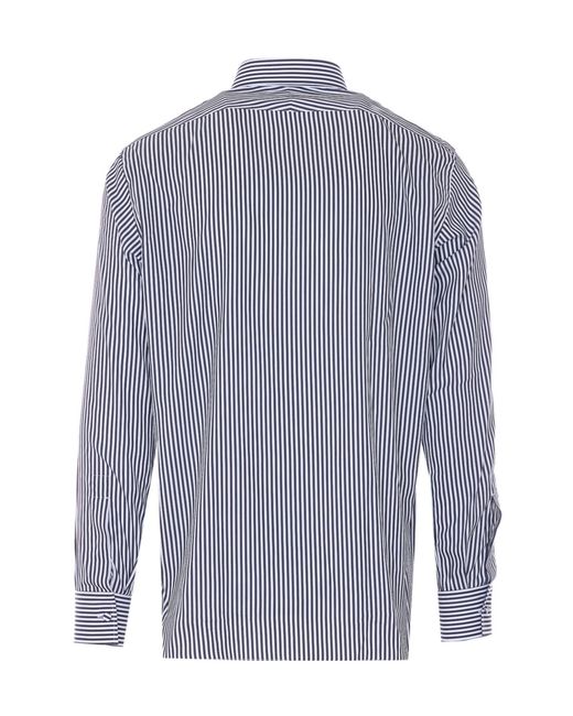 Tom Ford Blue Long-Sleeve Striped Shirt for men