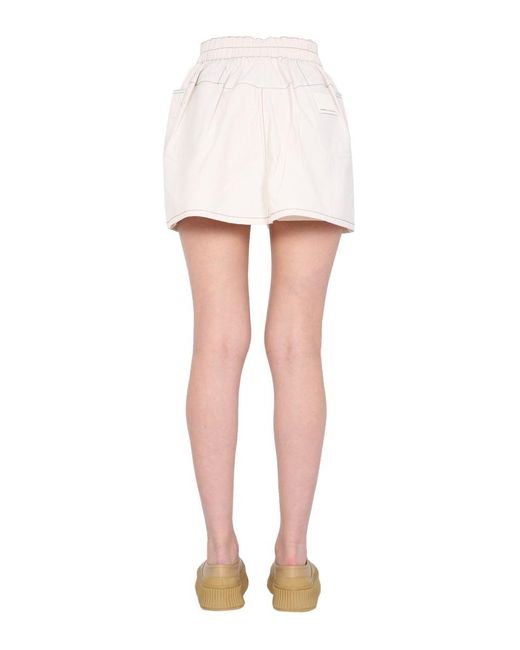 Sunnei Blue Logo Patch Shorts