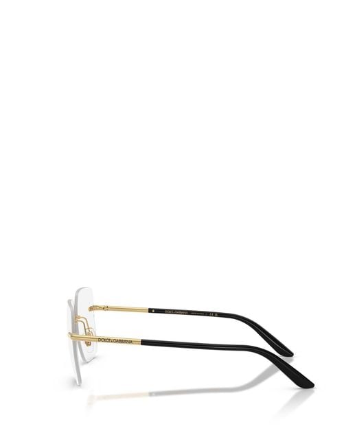 Dolce & Gabbana Natural Eyewear Square Frame Glasses