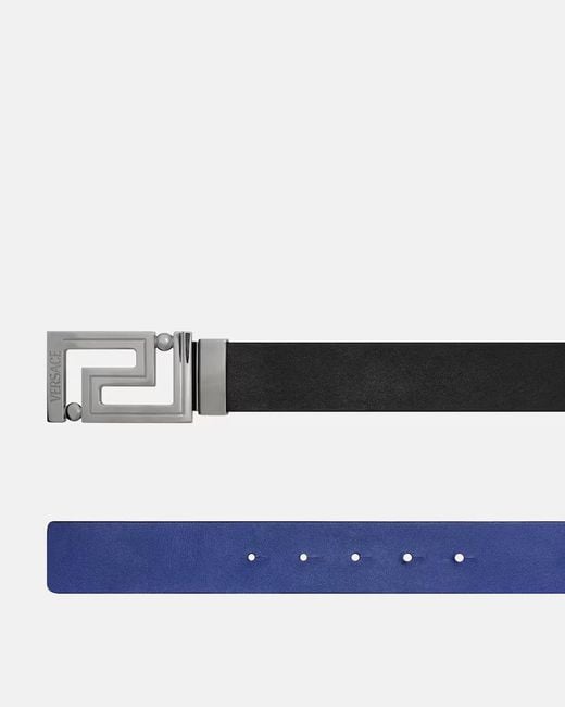 Versace White Logo-Engraved Reversible Belt for men