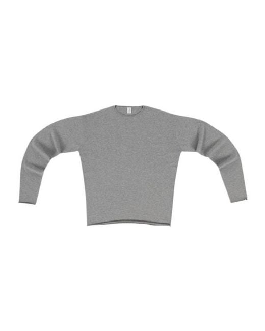Extreme Cashmere Gray Round-Collar And Long-Sleeved Sweater