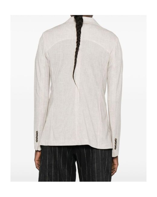Circolo 1901 White Single-Breasted Blazer