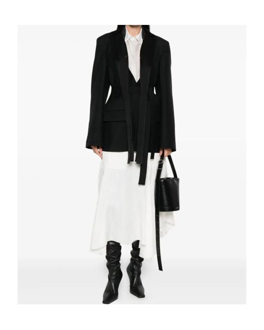 Rohe Black Shawl-Lapel Wool Jacket