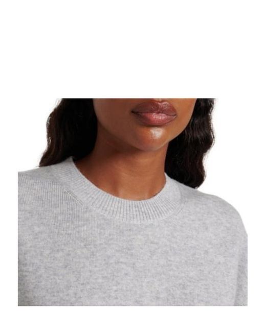 Victoria Beckham Gray Solidcolor Crew Neck Sweatshirt