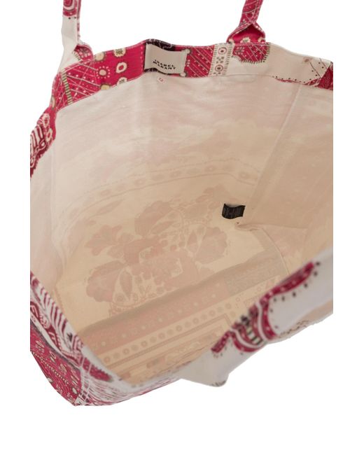 Isabel Marant Pink Yenky Logo Embroidered Shopping Bag