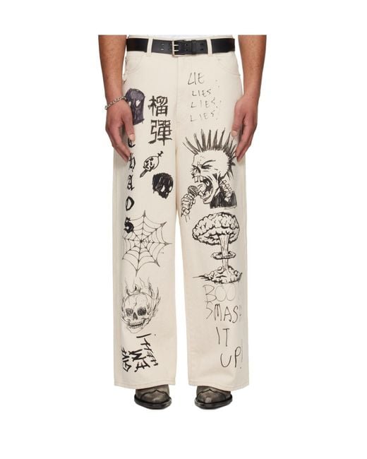 Lu'u Dan Natural Belt Loop Jeans for men