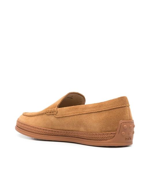 Tod's Brown Suede Loafers for men