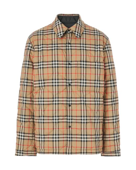 Burberry Men's Natural Reversible Vintage Check Thermoregulated