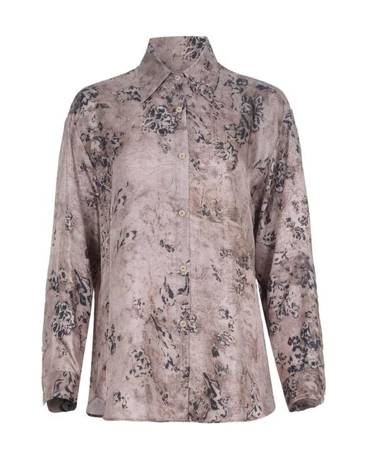 Alysi Multicolor Floral-Print Buttoned Shirt