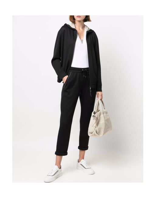 Brunello Cucinelli Black Drawstring Tapered Sweatpants