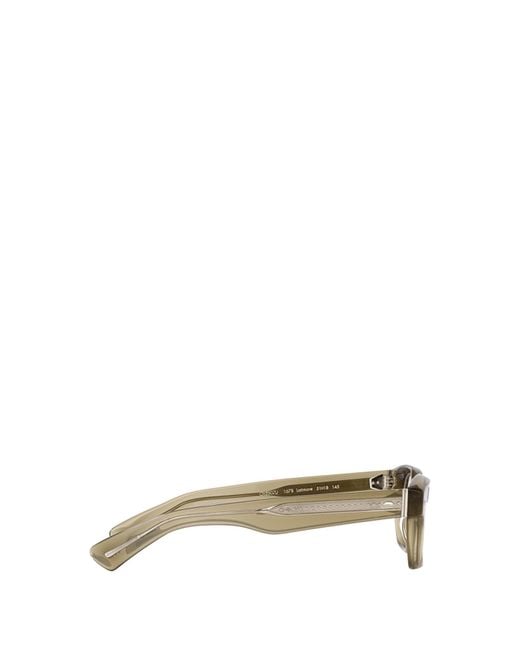 Oliver Peoples White Transparent Rectangle-Frame Glasses for men