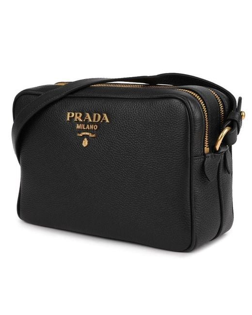 Prada Black Zipper Shoulder Bag