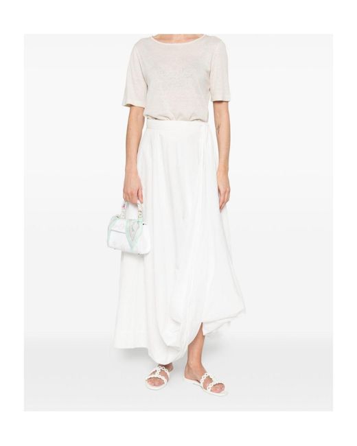 Baserange White Round-Neck T-Shirt