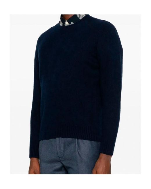 Drumohr Blue Cashmere Sweater for men