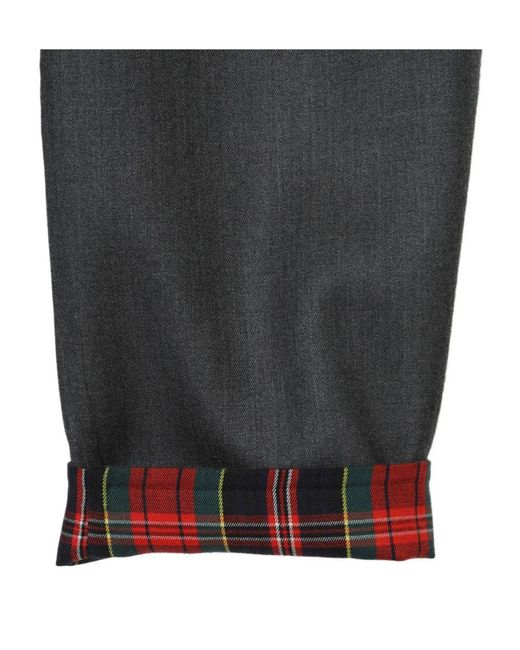 Undercover Gray Cuffed Hem Trousers for men