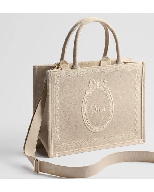 Dior Natural Medium Book Tote With Strap