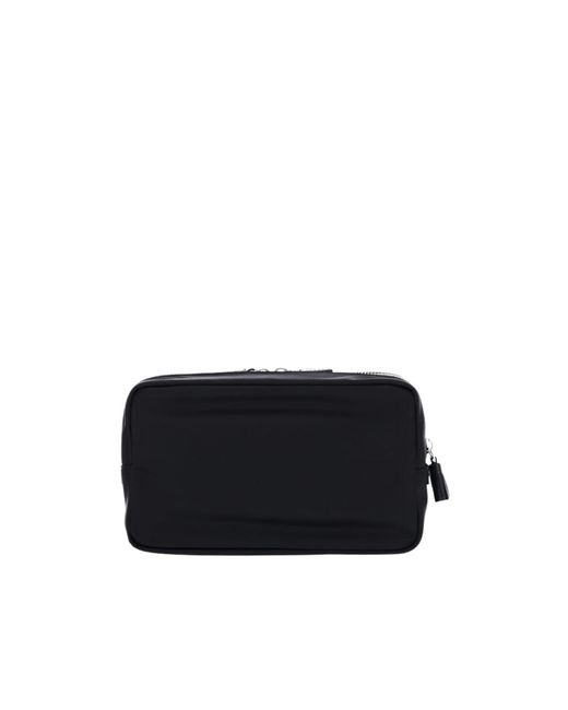 Anya Hindmarch Black Foiled-Lettering Zipped Washbag