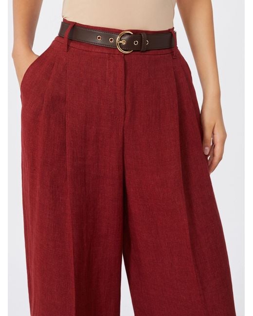 Max Mara Red Studio Mstsumer Pleated Pants