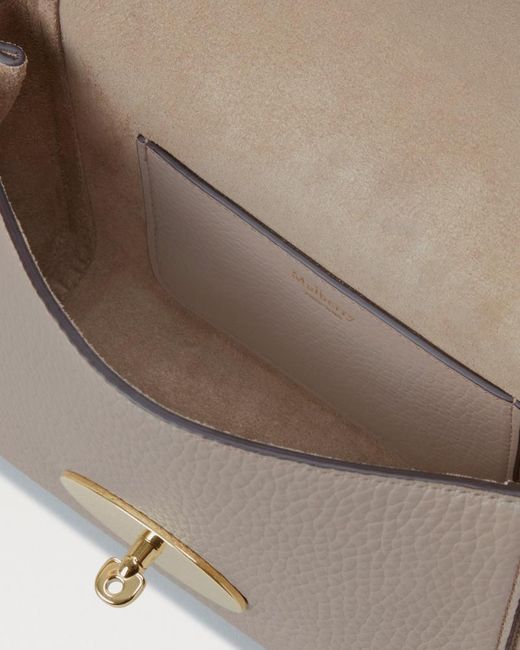 Mulberry Gray Chain-Strap Leather Satchel