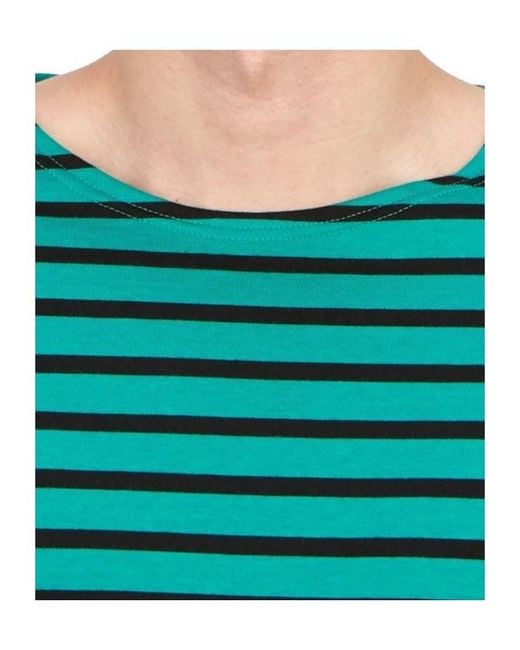 Saint James Green Striped T-Shirt for men
