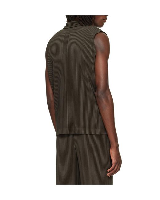 Homme Plissé Issey Miyake Brown Monthly Colors July Polo Shirt for men