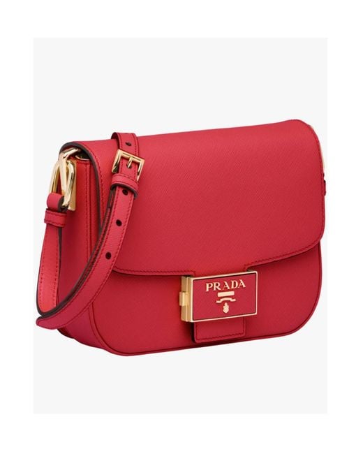 Prada Red Logo Shoulder Bag