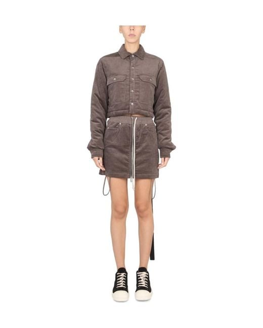 Rick Owens Black Tassel-Detail Cropped Jacket