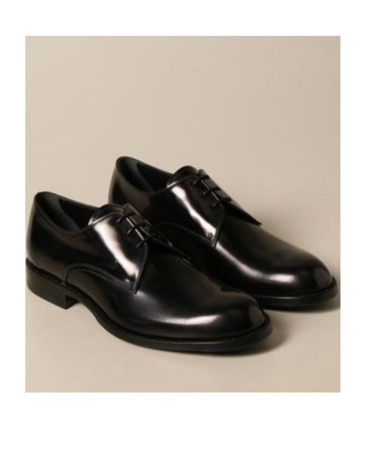 Tod's Black Round-Toe Oxford Lace-Up Shoes for men