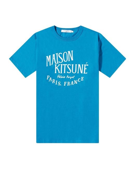 Maison Kitsuné Blue Short Sleeve T-Shirt for men