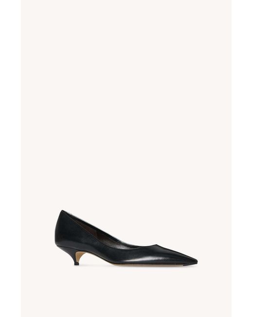 The Row Black Liisa Kitten Two Heel Pumps