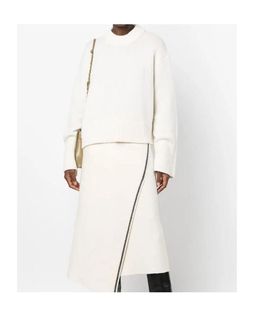 Lisa Yang White Sony Ribbed Knitted Sweater