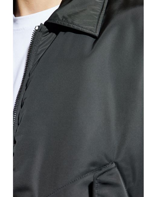 Balmain Black Nylon Bomber Jacket