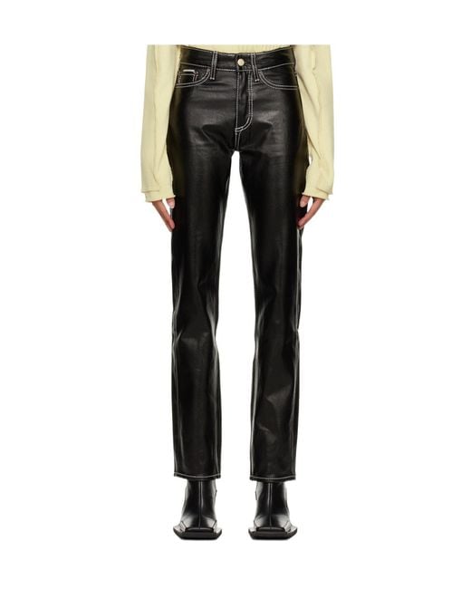 Eytys Black Five-Pocket Denim Trousers