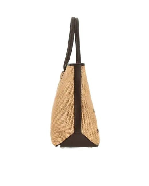 Hogan Natural Logo Detail Top Handle Bag