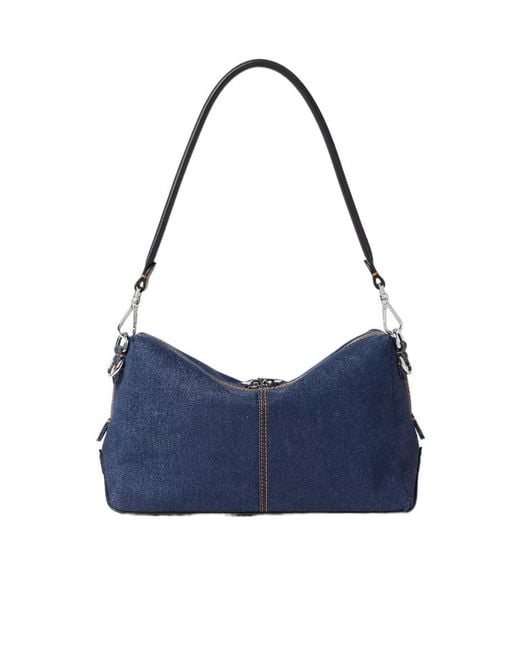 Fendi Blue Lui Medium Denim Shoulder Bag for men