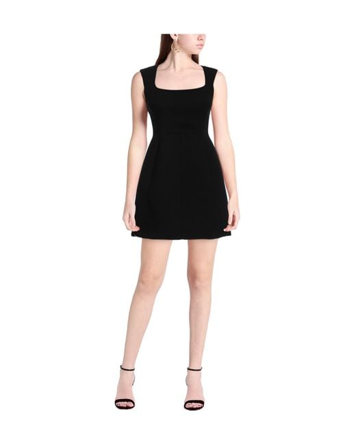 Tory Burch Black Solid-Color Sleeveless Lantern Dress