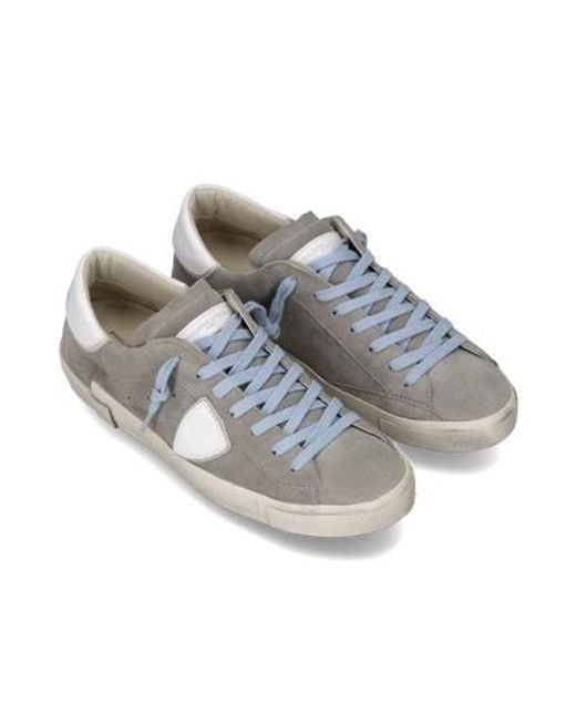 Philippe Model Gray Lace-Up Sneakers for men