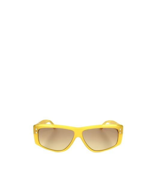 Isabel Marant Yellow Geometric Frame Sunglasses