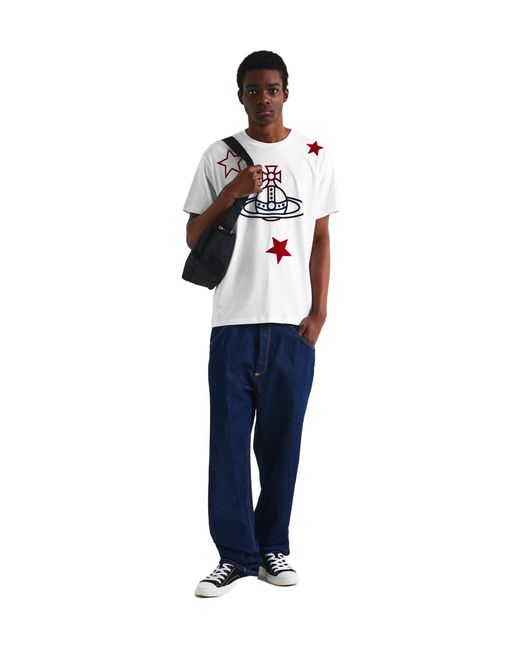 Vivienne Westwood White Classic Crew Neck T-Shirt for men