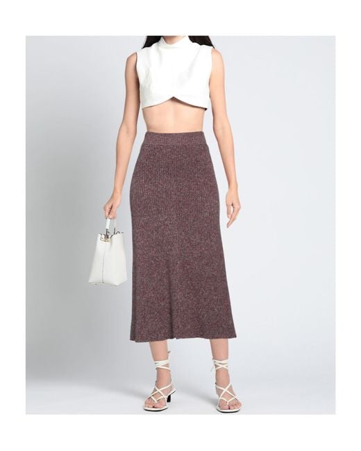 Chloé Purple Knitted A-Line Skirt